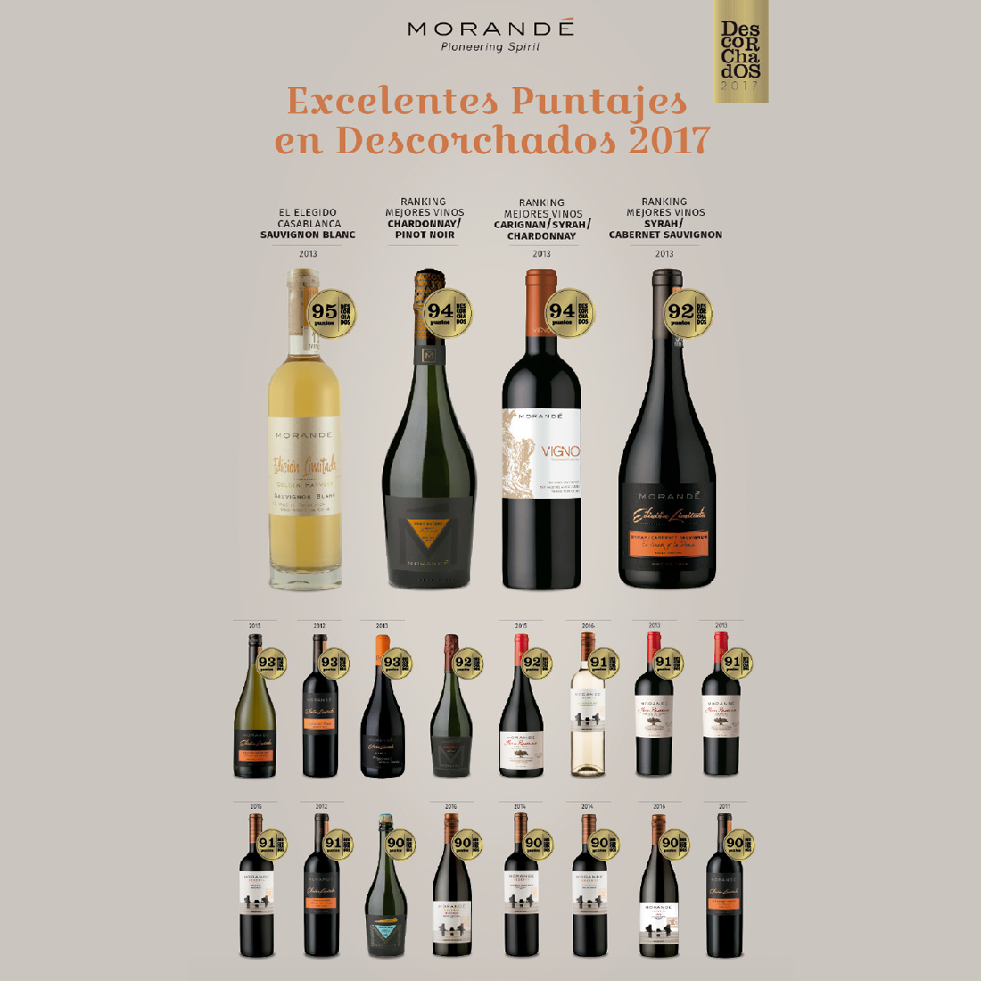 EXCELENTES PUNTAJES EN DESCORCHADOS 2017