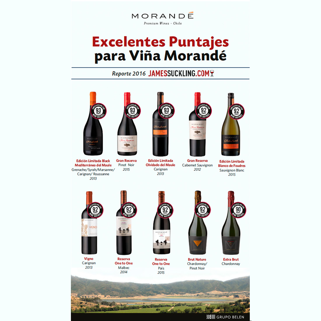 EXCELENTES PUNTAJES CON JAMES SUCKLING USA