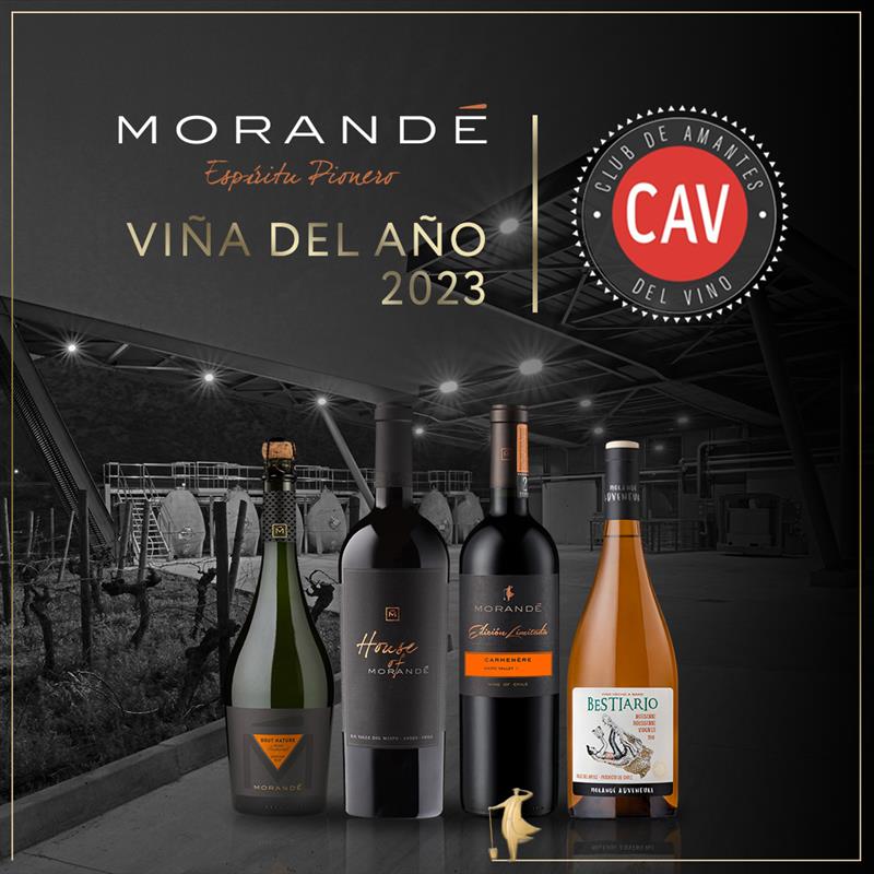 VIÑA MORANDÉ ES PREMIADA COMO VIÑA DEL AÑO 2023 POR REVISTA LA CAV