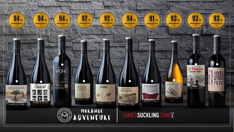 PORTAFOLIO DE MORANDÉ ADVENTURE OBTIENE EXCELENTES PUNTAJES EN JAMES SUCKLING