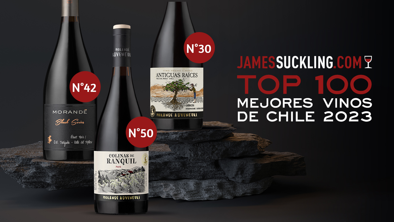 VIÑA MORANDÉ UBICA TRES VINOS ENTRE LOS TOP 100 VINOS DEL 2023 DE JAMES SUCKLING
