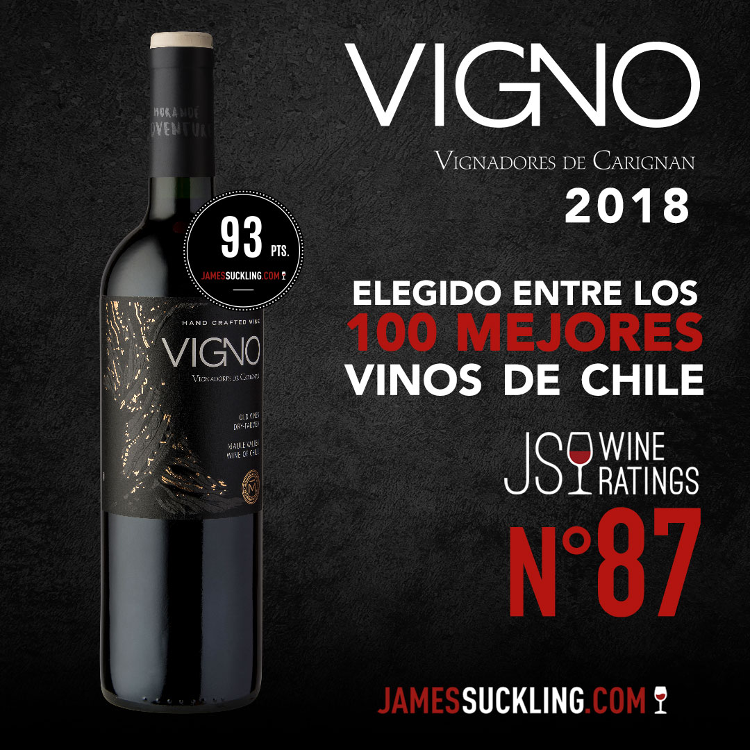 VIGNO 2018 ES ELEGIDO ENTRE LOS 100 MEJORES VINOS DE CHILE